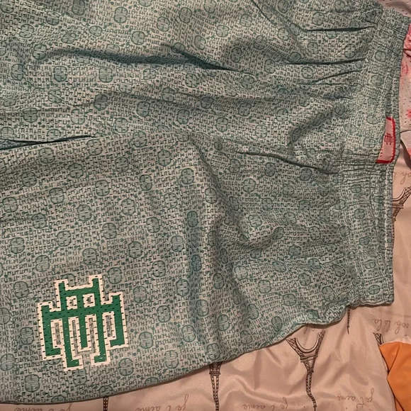 Eric Emanuel Teal Patterned Shorts - Picture 4 of 4